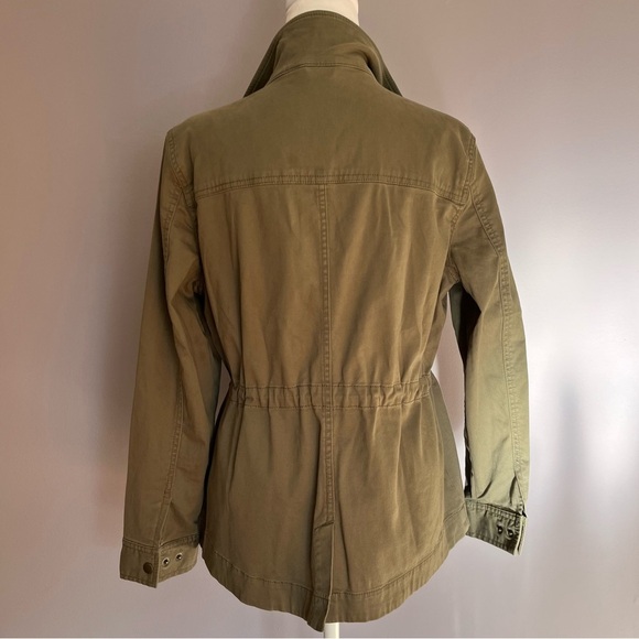 L.L. Bean Classic Utility Jacket Coat Olive Army Green Women's Size Small - Picture 7 of 13